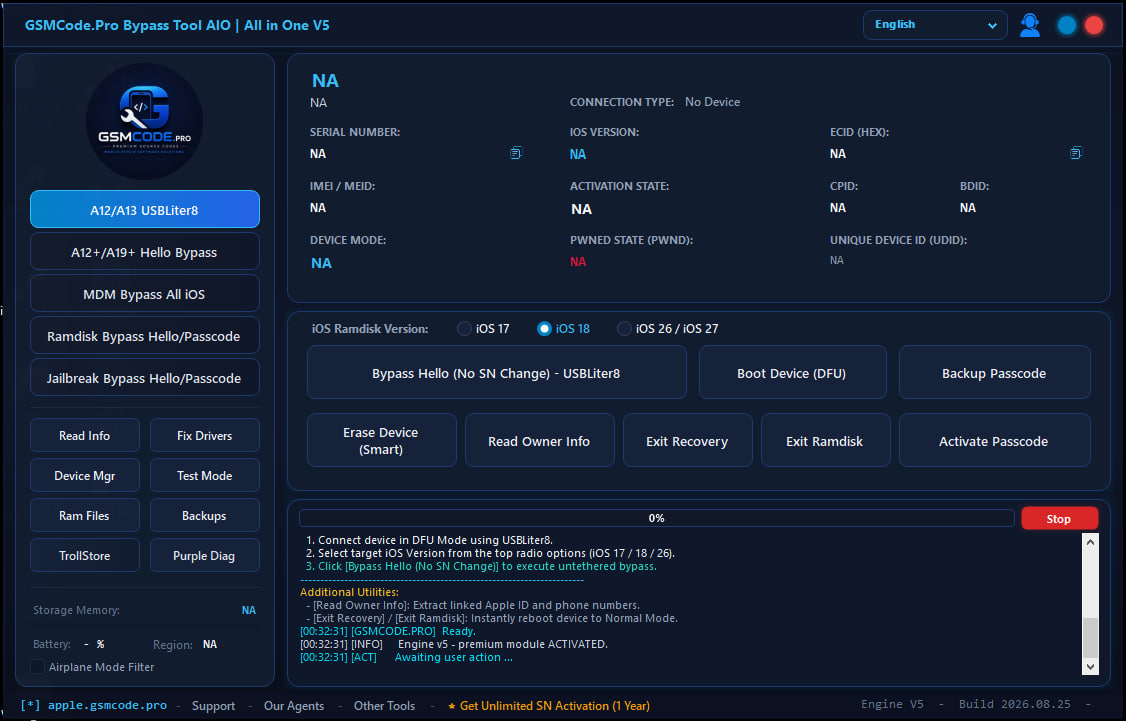 GSMCode.Pro Bypass Tool AIO & USBLiter8 Tool
